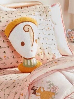 Disney Chip Decorative Pillow in White, Mustard & Brown